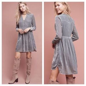 Holding Horses Velvet Shirtdress